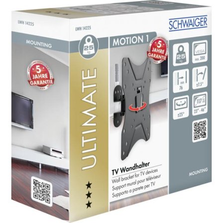 SCHWAIGER Motion 1 TV Wandhalter, 58-107 cm, 1 Gelenk
