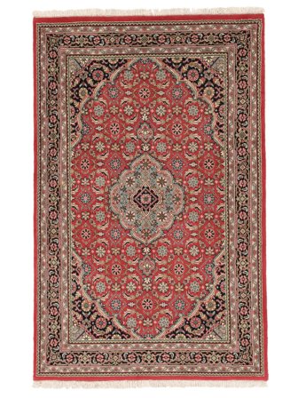 Oriental Keshan Indo Rug 117X182 Brown/Dark Red Wool, India