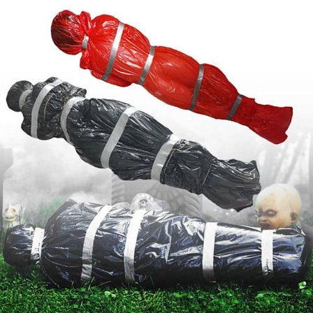 QQ-Skremmende falsk lik i pose Halloween-dekorasjoner