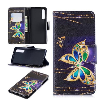 Butterfly läder Huawei P30 fodral - Flerfärgad