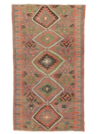 Vintage Kelim Vintage Türkei Teppich 163X297 Wolle