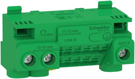 Schneider Electric Resi9 CX LGYT1E14 Jordplint 440 V 14 anslutningar, Elfördelning & strömförsörjning