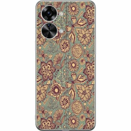 Oneplus Nord 2t Mjukt Skal - Vintage Flowers