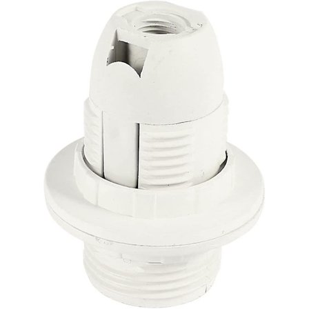 Plastik Skruetype E14 Pærelampeholder Sokkel AC 250V 2A [Energiklasse A+] (hvid) (1 stk)