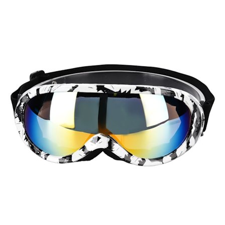 Enkeltlags Professionelle Ski Briller Vindtætte Udendørs Kørsel UV Beskyttelse Sne Briller Zebra Mønster