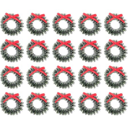 Vinterkrans 20 stk Mini Julekrans Miniatyr Julekrans
