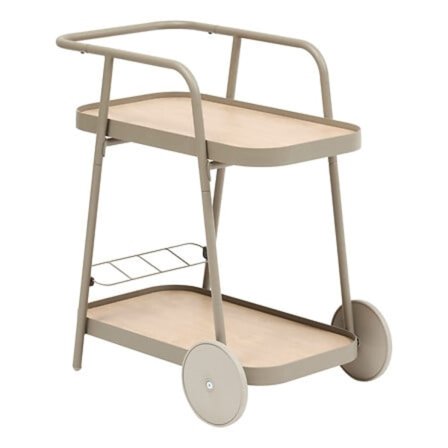 Aluminiumsvogn med hjul, 76x50x81 cm, flaskeopbevaring