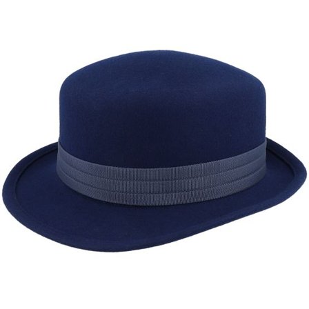 Mayser - Blå bowler Hatt - " Dorle Wool Soft Ink Bowler" @ Hatstore