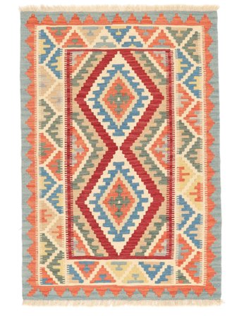 106X150 Tappeto Orientale Kilim Ghashghai Arancione/Marrone ( Persia/Iran)