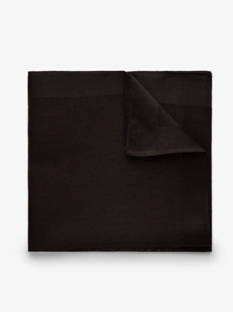 John Henric Men's Black Pocket Square Cotton Size Onesize