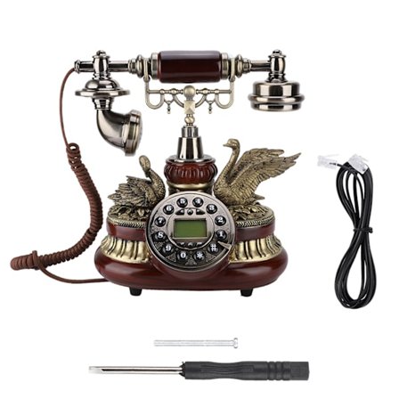 Vintage Retro Telefon Drejeskive Antik Fastnettelefon FSK/DTMF Kontor Hjem Auto IP