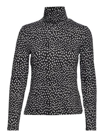 Vmlinet Ls High Neck Top Jrs Lt Black Vero Moda
