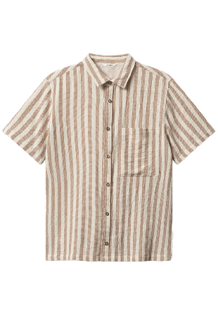 GABBA Sven Reg Sur SS Kortärmade skjortor Herr Beige S