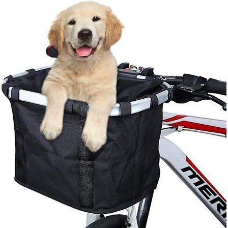 Cykelkorg, Pet Cat Hund Carrier Front Avtagbar cykelstyreskorg