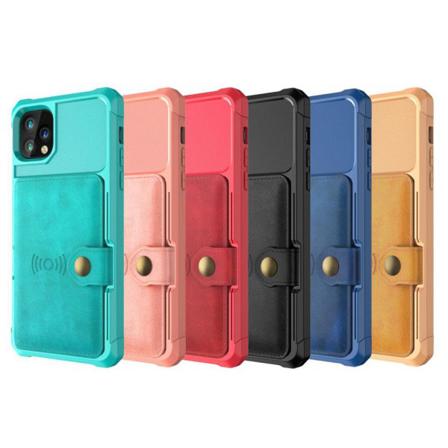 Iphone 11 Pro Max - Smidigt Stilsäkert Skal Med Kortfack Grön