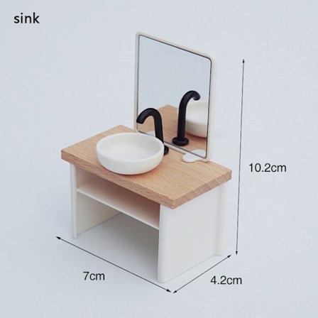 1/12 Dukkehus Håndvask Kar Toilet Model Dukkehus Mini Bathro