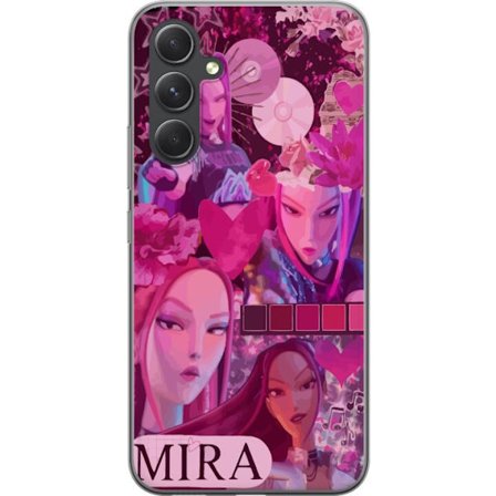 Yhteensopiva Puhelinkuori Samsung Galaxy A55 Kpop Demon Hunters Mira Rosa Estetik Stjärnor Hjärtan Cosmic Fantasy