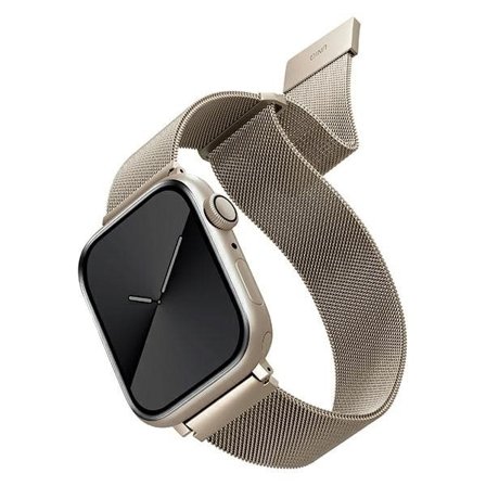 Uniq Dante rustfritt stålrem til Apple Watch 1/2/3/4/5/6/7/8/SE/SE2 38/40/41mm - beige