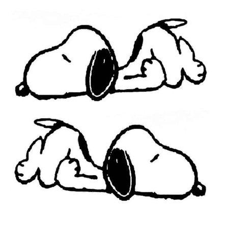 1 par søde Snoopy bil bakspejl reflekterende klistermærker dekoration