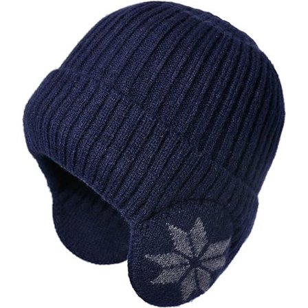 ING Varm mössa - Elastisk förtjockad varm mössa - Marinblå