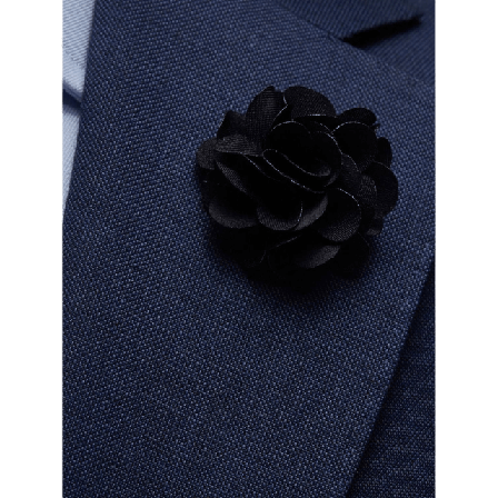 John Henric Flower Lapel Pin Kostymtillbehör Herr Svart ONESIZE