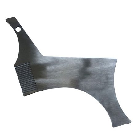 Ruostumattomasta teräksestä valmistettu parranmuotoilumalli, partakampa miehille, kevyt joustava parranmuotoilutyökalu