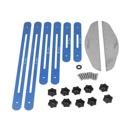 Trappe Trin Gauge Skabelon Værktøj Hylde Scribe Jig 11-60in Måling til Stigerør Hylde GipsvægBlå