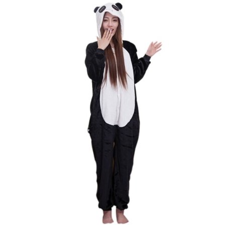 Panda Kigurumi -pyjama, karhu Onesies, aikuisen yhden kappaleen pyjama, eläinten yöpaita, naisten yövaatteet, poikien ja tyttöjen cosplay-asu, panda 