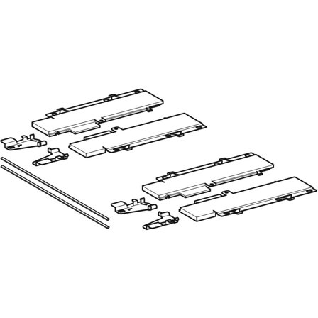 Ifö Elegant Push-open beslag for underskap, sølv 60 cm, Baderom