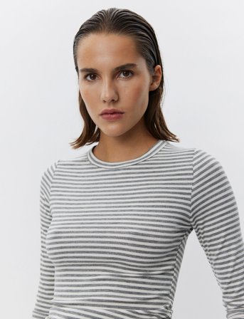 Sofie Schnoor Petriciasw Stripe T-Shirt Long Slee - Grey - XL