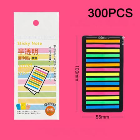 160 / 300st Färg Transparent Fluorescerande Indexflikar Flaggor Stick