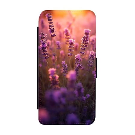 Blommor Lavendel iPhone 15 Pro Flip Mobilfodral
