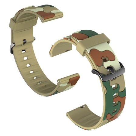 22mm camouflage watch band for Samsung, Huawei and Amazfit watch - Khaki