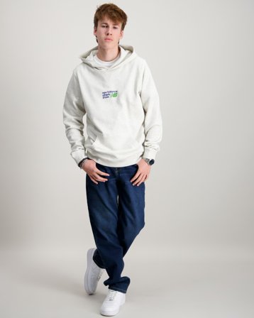 New Balance NB Athletic Relaxed Premium Graphic FT Hoodie Grå Hoodies/Hættetrøjer Dreng - Kids Brand Store