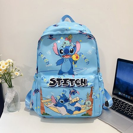 Ny tecknad anime Stitch ryggsäck med stor kapacitet och högt värde