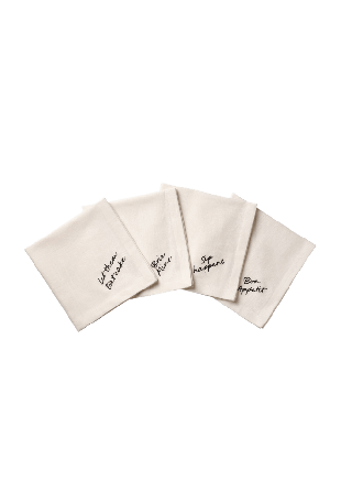 Pick A Poppy Quote Servett 4-pack - 45x45 Cm Bordstextil Svart