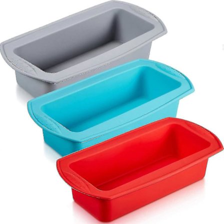 Pieces Silikon Brødform Silikon Brødform Kakeform Nonstick Silikon Brødform Kompatibel med Hjemmelaget Kake, Brød, Kjøttpudding, Quiche