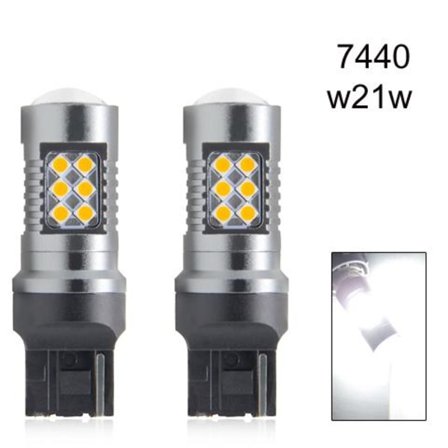 T20 w21w 6000k 2-pack Ledlampor chip 7440 w3x16d
