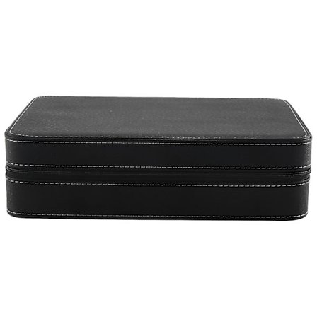 Bærbar Urboks Organizer PU Læder Kasse Med Lynlås C
