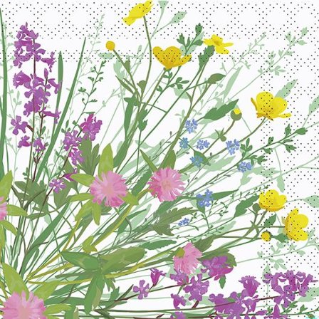 HUHTAMAKI Servett Flora 2-lags 25x25cm 20/fp - Lyreco - Kök och servering - Servetter och dukar - Servett - 2-lagers