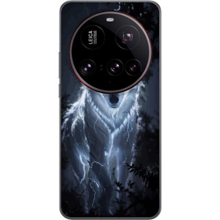 Kompatibelt Mobilskal till Xiaomi Xiaomi 15 Ultra Vit varg omgiven av blixtar i mörk skog, dramatisk fantasybild med elektrisk energi och kraftfull n