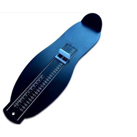 Professionel skridttæller til børn og voksne, fodmåler, fodskridttæller til skostørrelsesmåling, sort