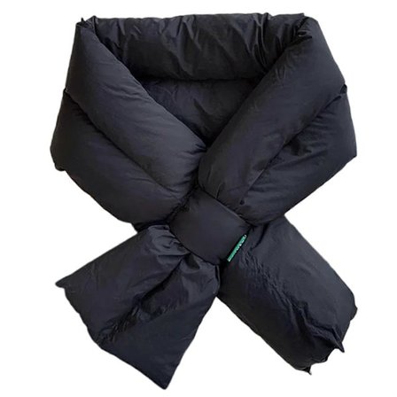 Vinter Dunskjerf Dame og Herre Dunfylling Ensfarget Vindtett Ultralett Halsvarmer Vatterte Skjerf for Sykling Fotturer Hvit-lingling}