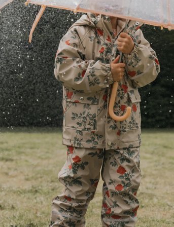 Garbo&Friends Lined Rain Jacket - Cream - 74/80