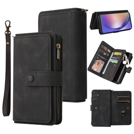 SKALO Samsung A55 5G Big Wallet 17-RUM Pungetui - Sort Black