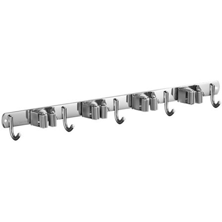 Veggmontert hageredskapsholder for kosteskaftholder, veggmontert oppbevaring for garasje, kjøkken, klesvaskstativ