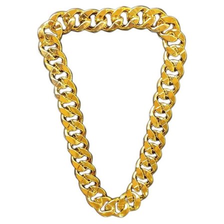 Gangsterkedja i plast, falskt guld, halsband, hiphop-rekvisita