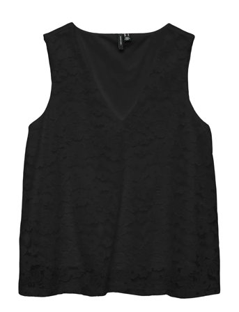 Vero Moda Vmhoney Lace Sl V-Neck Top Wvn Ga - Black - M