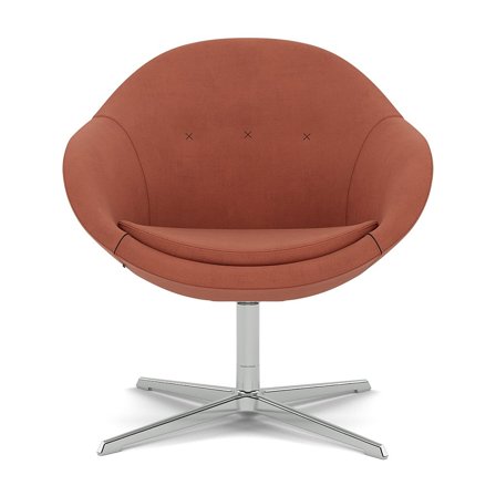 Varier Furniture Kokon Club - Orange Polyester - Chrome base