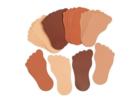 Fötter med olika hudtoner 24/fp - Lyreco - Skola och förskola - Hobbymaterial - Pyssel